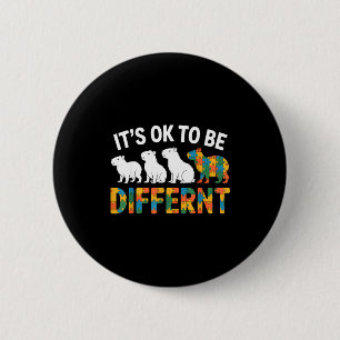 Autism awareness 6 cm round badge