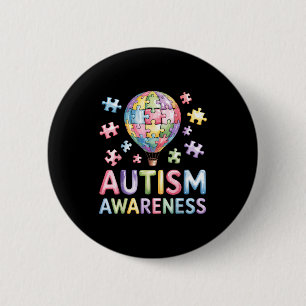 Autism awareness 6 cm round badge
