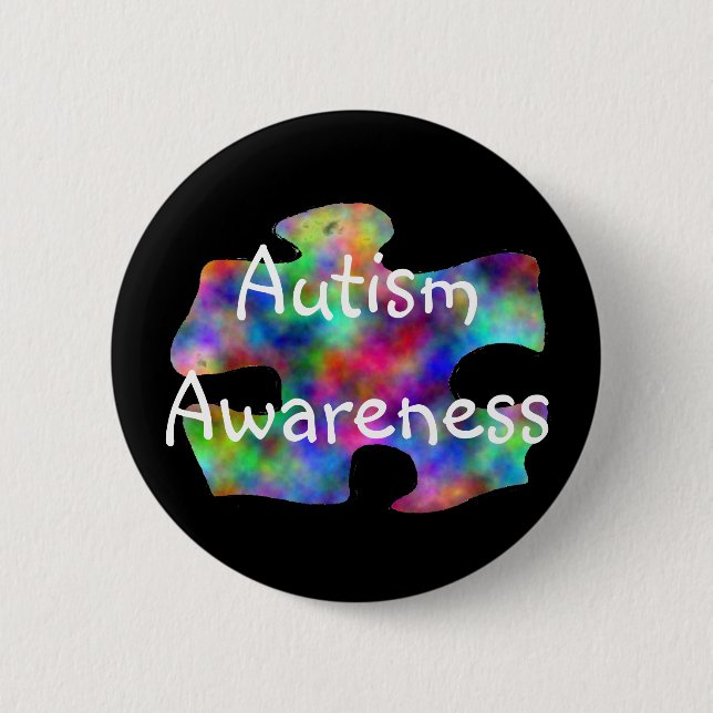 Autism Awareness 6 Cm Round Badge (Front)