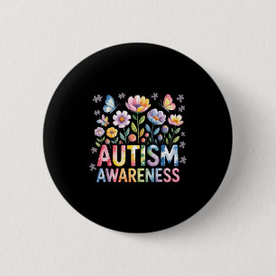 Autism awareness 6 cm round badge