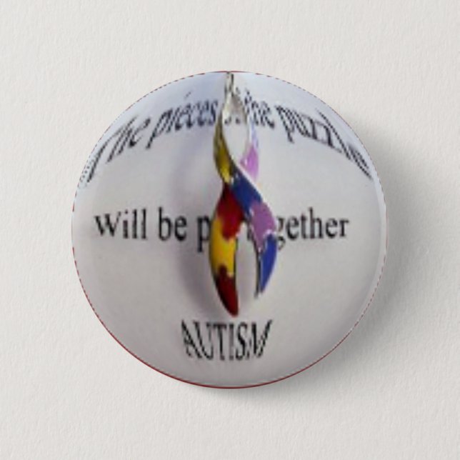autism awareness 6 cm round badge (Front)