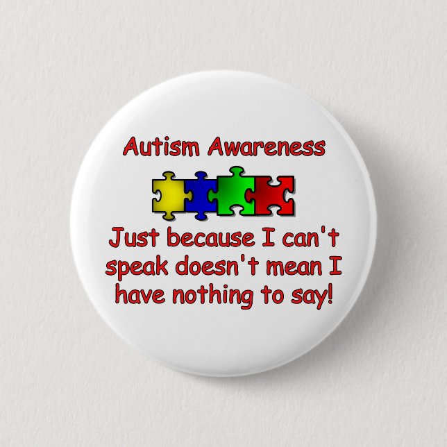 Autism Awareness 6 Cm Round Badge (Front)