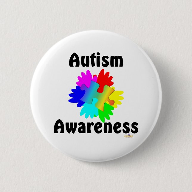 Autism Awareness 6 Cm Round Badge (Front)