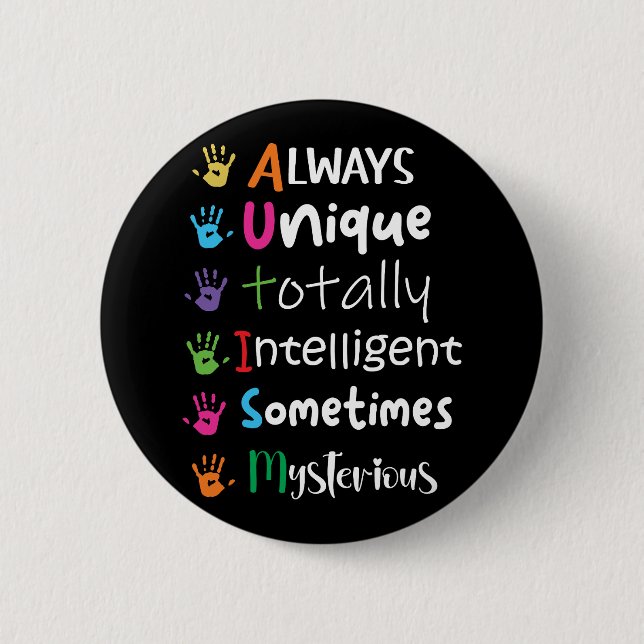 Autism Awareness 6 Cm Round Badge (Front)