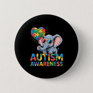 Autism awareness  6 cm round badge