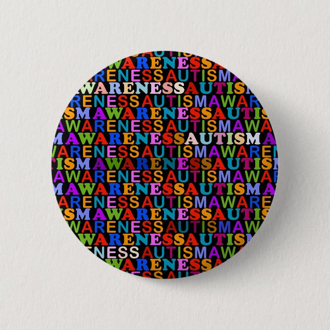 Autism Awareness 6 Cm Round Badge (Front)