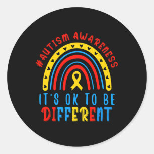 Autism Awareness Abilities Outweigh Disabilities 2 Classic Round Sticker