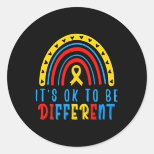 Autism Awareness Abilities Outweigh Disabilities 4 Classic Round Sticker