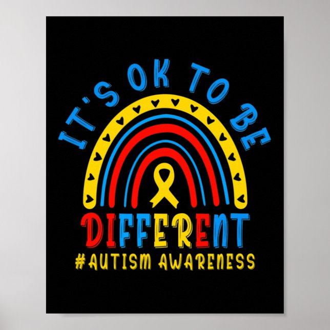 Autism Awareness Abilities Outweigh Disabilities 5 Poster (Front)