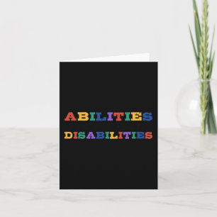 Autism Awareness - Abilities Outweigh Disabilities Card