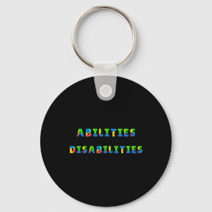 Autism Awareness - Abilities Outweigh Disabilities Key Ring