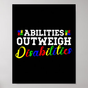 Autism Awareness - Abilities Outweigh Disabilities Poster