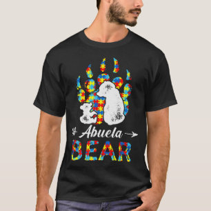 Autism Awareness Abuela Bear Support Autistic Prem T-Shirt