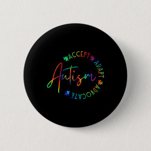 Autism Awareness Accept Adapt Advocate Autism Mum 6 Cm Round Badge