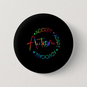 Autism Awareness Accept Adapt Advocate Autism Mum 6 Cm Round Badge