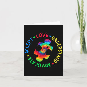 Autism Awareness Accept Adapt Advocate Autism Mum Card