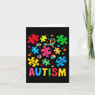 Autism Awareness Accept Adapt Advocate Autism Mum Card