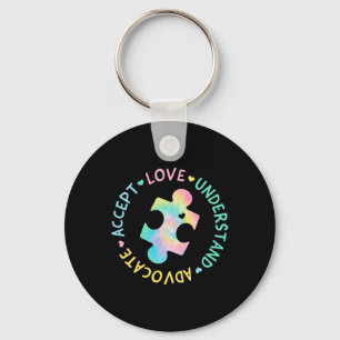 Autism Awareness Accept Adapt Advocate Autism Mum Key Ring