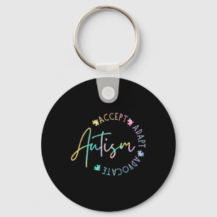 Autism Awareness Accept Adapt Advocate Autism Mum Key Ring