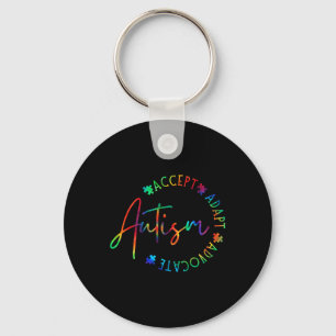 Autism Awareness Accept Adapt Advocate Autism Mum Key Ring