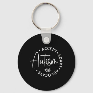 Autism Awareness Accept Adapt Advocate Autism Mum Key Ring