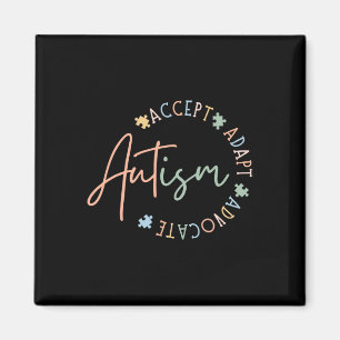 Autism Awareness Accept Adapt Advocate Autism Mum Magnet