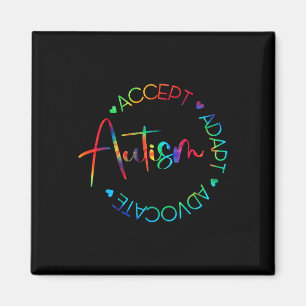 Autism Awareness Accept Adapt Advocate Autism Mum  Magnet