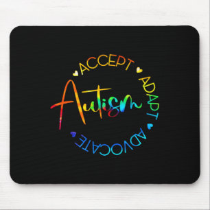 Autism Awareness Accept Adapt Advocate Autism Mum Mouse Pad