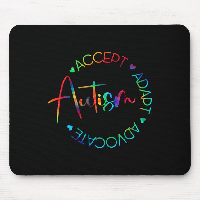 Autism Awareness Accept Adapt Advocate Autism Mum  Mouse Pad (Front)