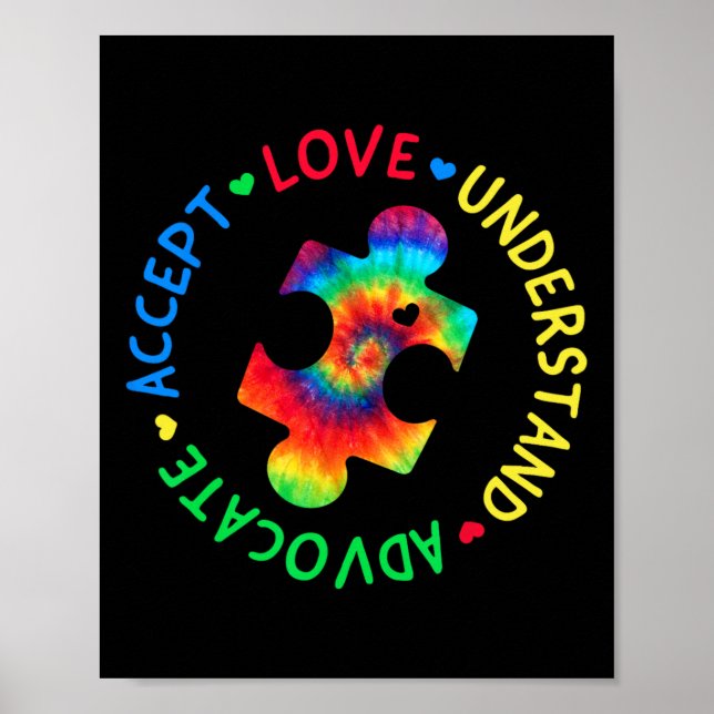 Autism Awareness Accept Adapt Advocate Autism Mum  Poster (Front)