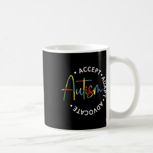 Autism Awareness Accept Adapt Advocate Long Sleeve Coffee Mug