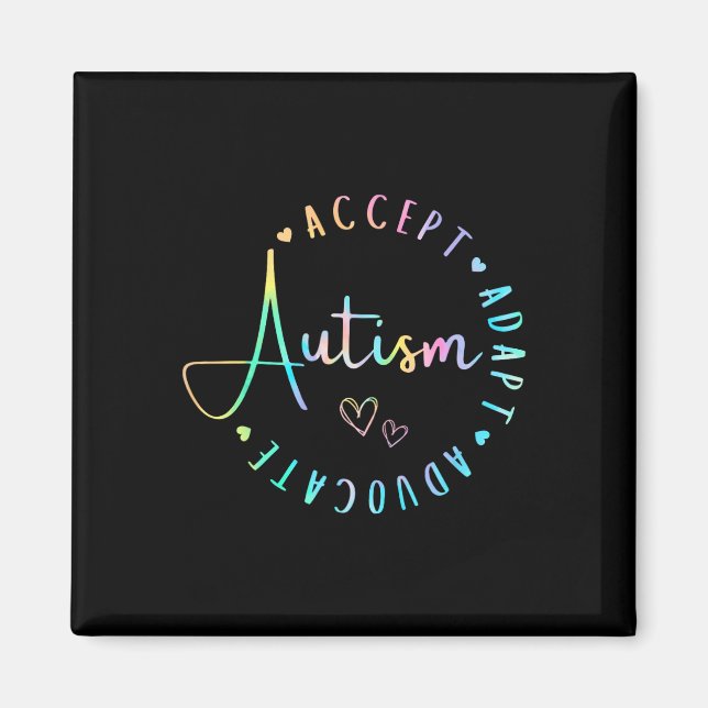Autism Awareness Accept Adapt Advocate Understand  Magnet (Front)
