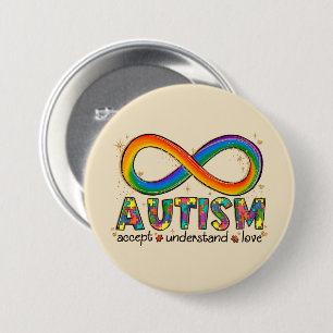 Autism Awareness Accept, Love, Understand 7.5 Cm Round Badge
