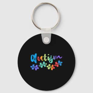 Autism Awareness Accept Understand Love Asd Rainbo Key Ring