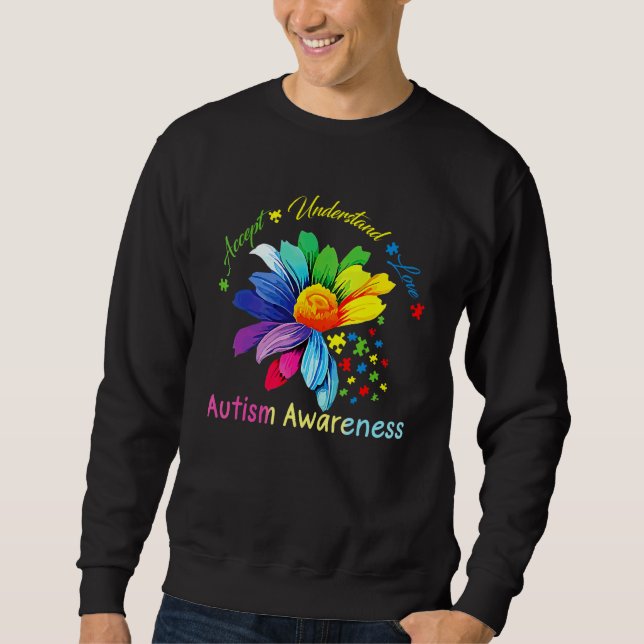 Autism Awareness Accept Understand Love Asd Rainbo Sweatshirt (Front)