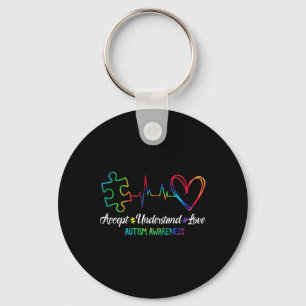 Autism Awareness Accept Understand Love Autism Mum Key Ring