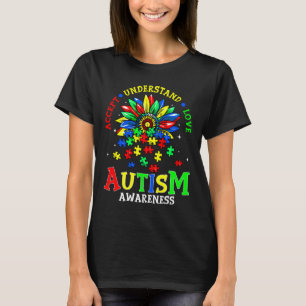Autism Awareness Accept Understand Love Autism Mum T-Shirt