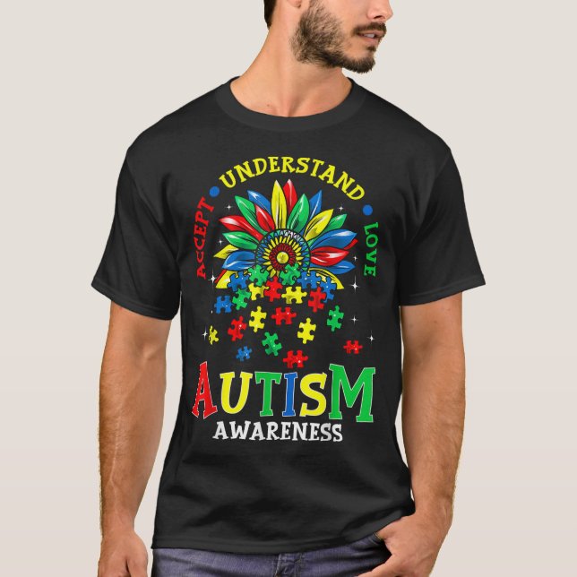 Autism Awareness Accept Understand Love Autism Mum T-Shirt (Front)