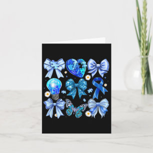 Autism Awareness Accept Understand Puzzle Blue Coq Card
