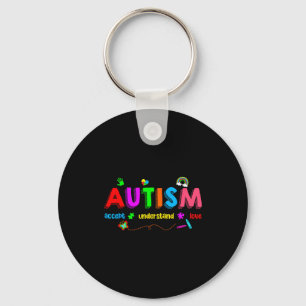 Autism awareness accept understand teacher men key ring
