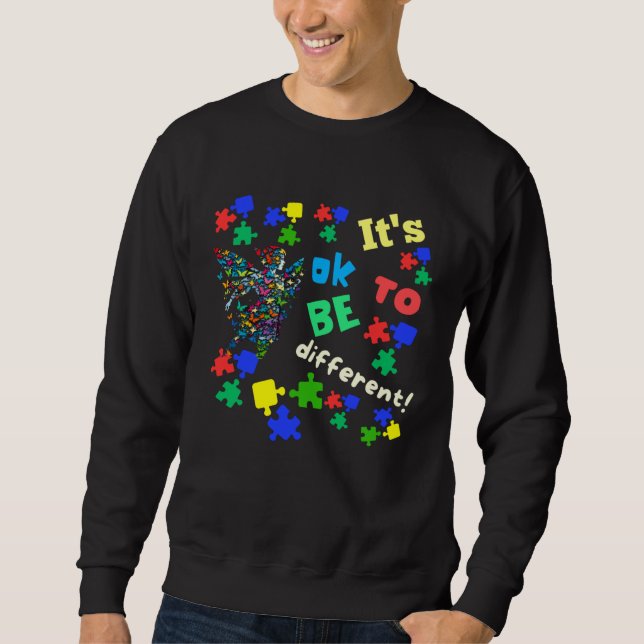 Autism Awareness Acceptance Fairy Its Ok To Be Dif Sweatshirt (Front)