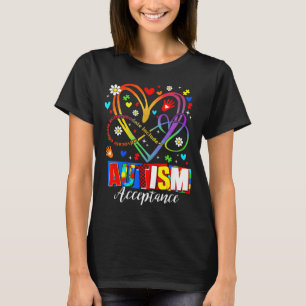 Autism Awareness Acceptance Heart Infinity Symbol T-Shirt