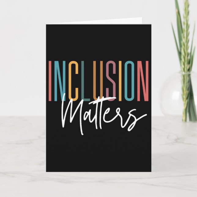 Autism Awareness Acceptance Inclusion Problems Wom Card (Front)