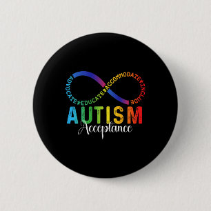 Autism Awareness Acceptance Infinity Symbol Advoca 6 Cm Round Badge