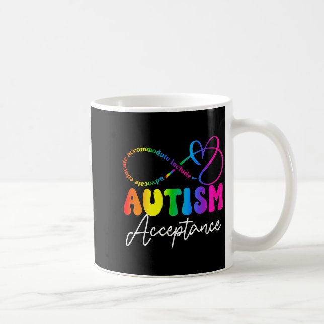 Autism Awareness Acceptance Infinity Symbol Advoca Coffee Mug (Right)