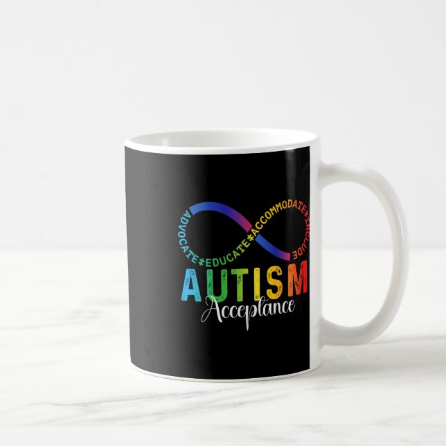 Autism Awareness Acceptance Infinity Symbol Advoca Coffee Mug (Right)
