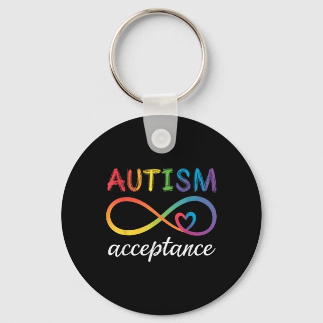 Autism Awareness Acceptance Infinity Symbol Advoca Key Ring (Front)