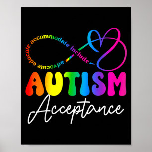 Autism Awareness Acceptance Infinity Symbol Advoca Poster