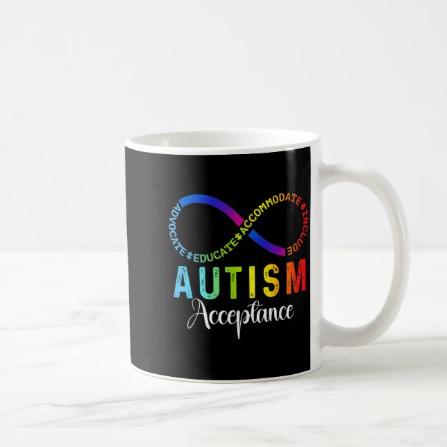 Autism Awareness Acceptance Infinity Symbol Coffee Mug (Right)