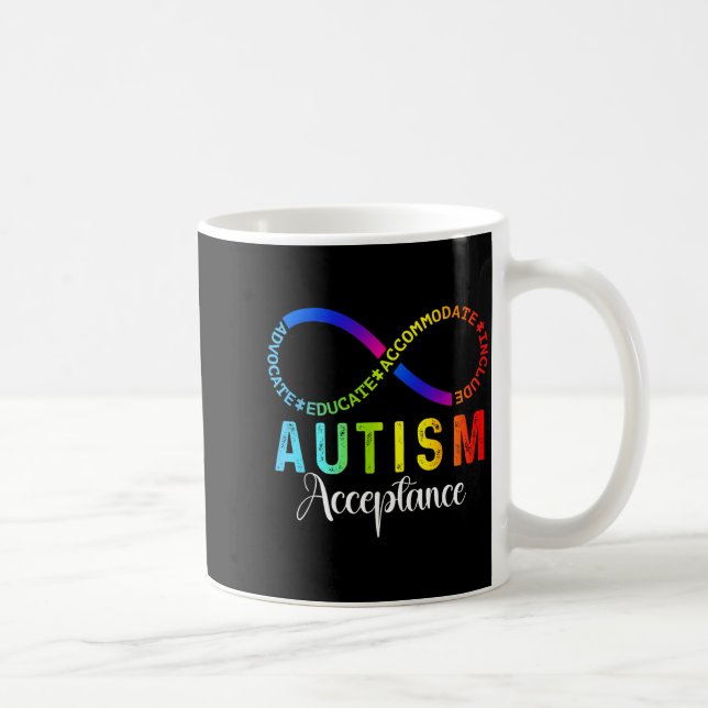 Autism awareness acceptance infinity symbol coffee mug (Right)